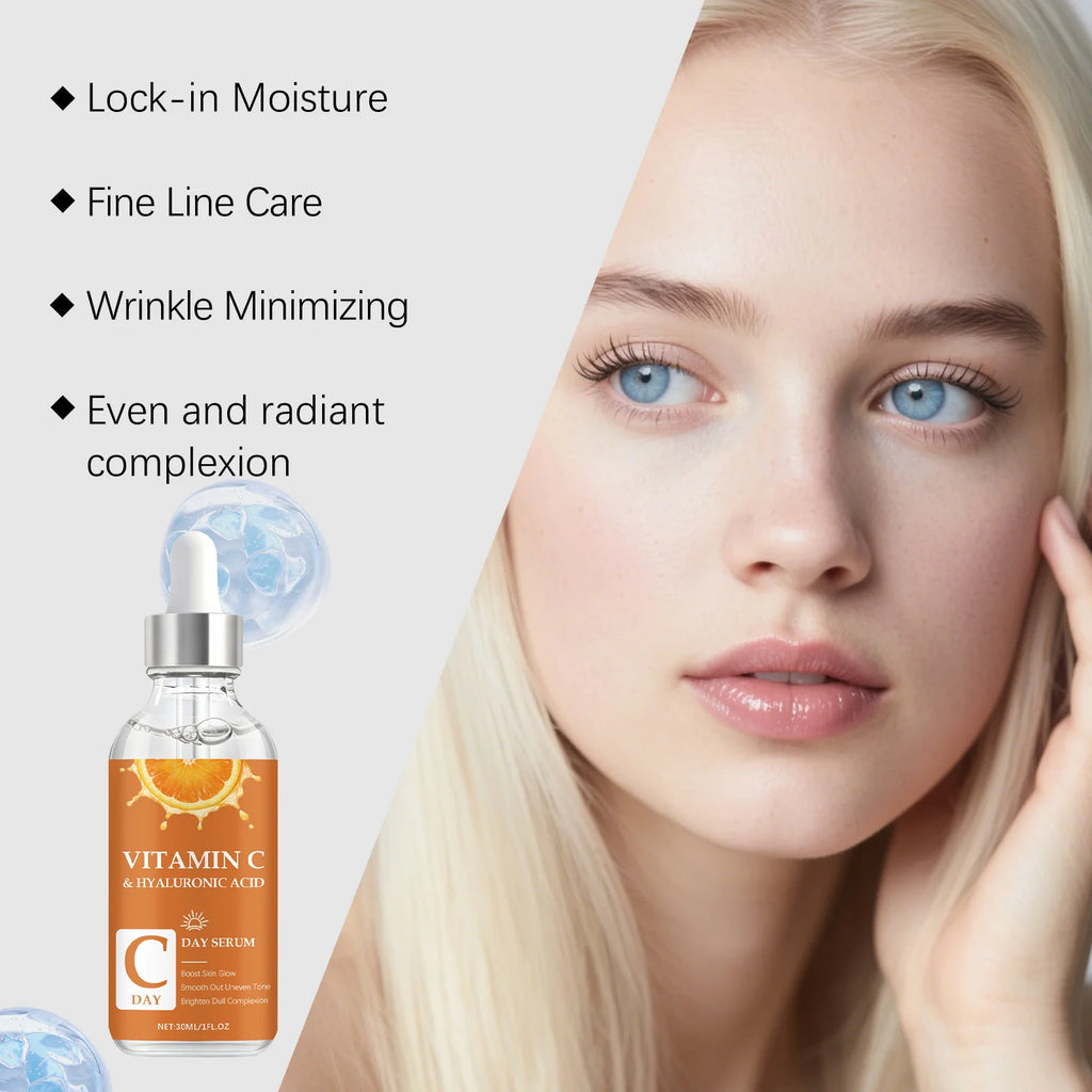 Sérum Visage Vitamine C - Essence Éclatante Anti-Âge (30ml)