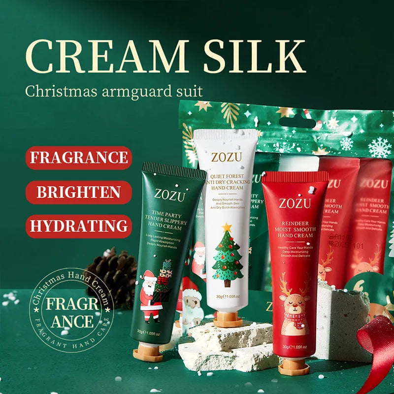Coffret Cadeau de Noël - Kit de 5 Crèmes Mains Hydratantes ZOZU (30g x 5)